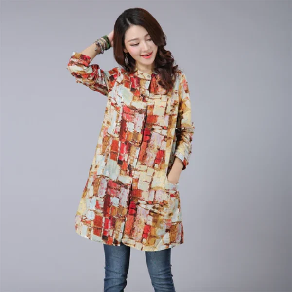 Blouse Cardigan Wanita Kimono Long Tunic Shirt