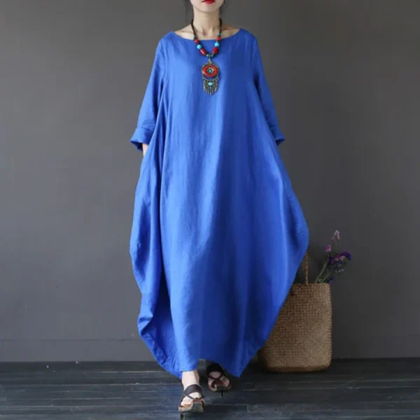 Crewneck 3/4 Batwing Sleeve Baggy Maxi